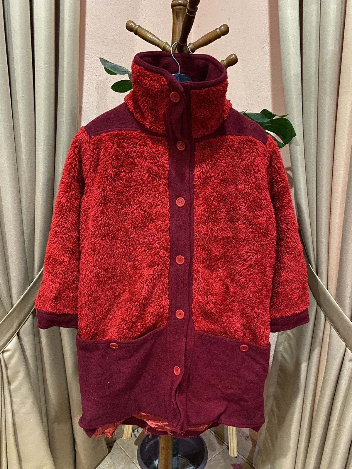 Other Beene Bag Vintage Red Wool and Fleece Jacket – Bold Cozy Size US M / EU 48-50 / 2 - 1 Thumbnail