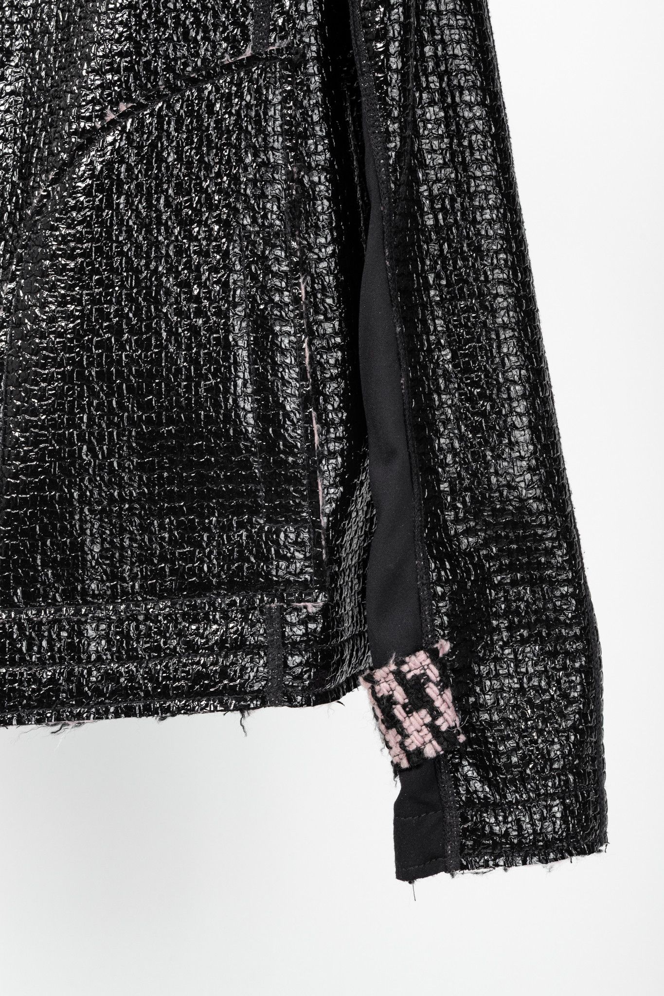 Other Marc Cain Reversible Houndstooth Tweed & Faux-Leather Jacket Size L / US 10 / IT 46 - 10 Thumbnail
