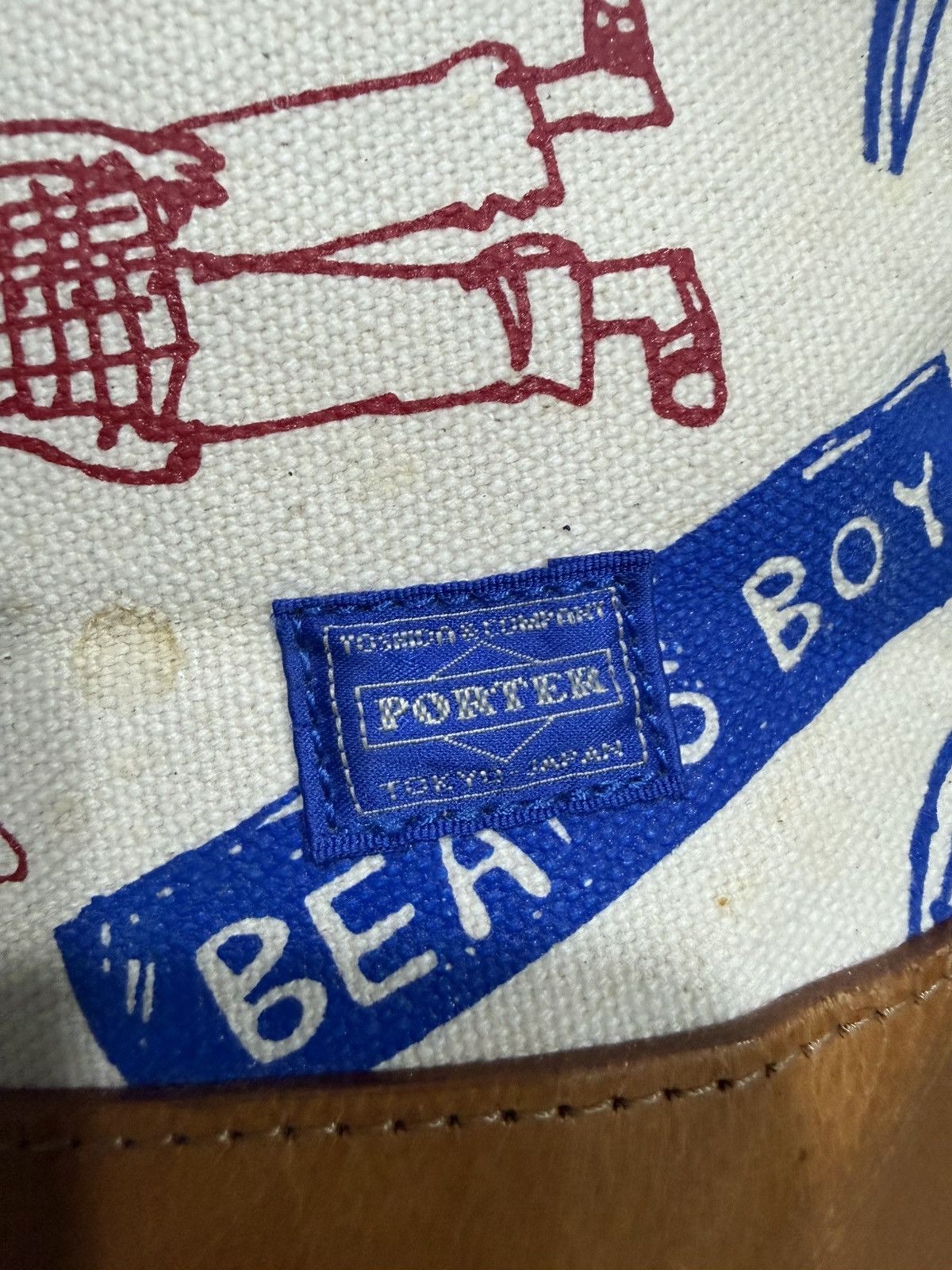 Head Porter BEAMS BOY X PORTER BLUE LABEL BUCKET BAG LEATHER BOTTOM Size ONE SIZE - 9 Thumbnail