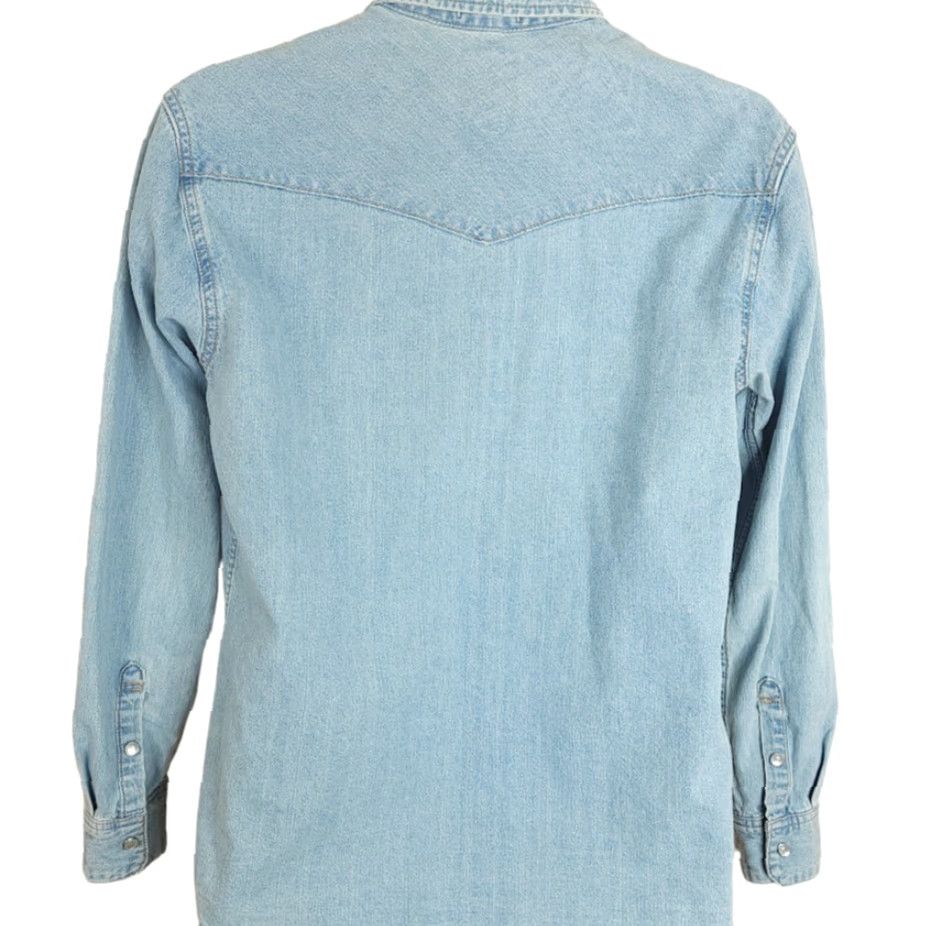 Levi's Levis Western Denim Shirt Mens Size Small Pearl Snap Buttons Standard Fit Size US S / EU 44-46 / 1 - 3 Thumbnail