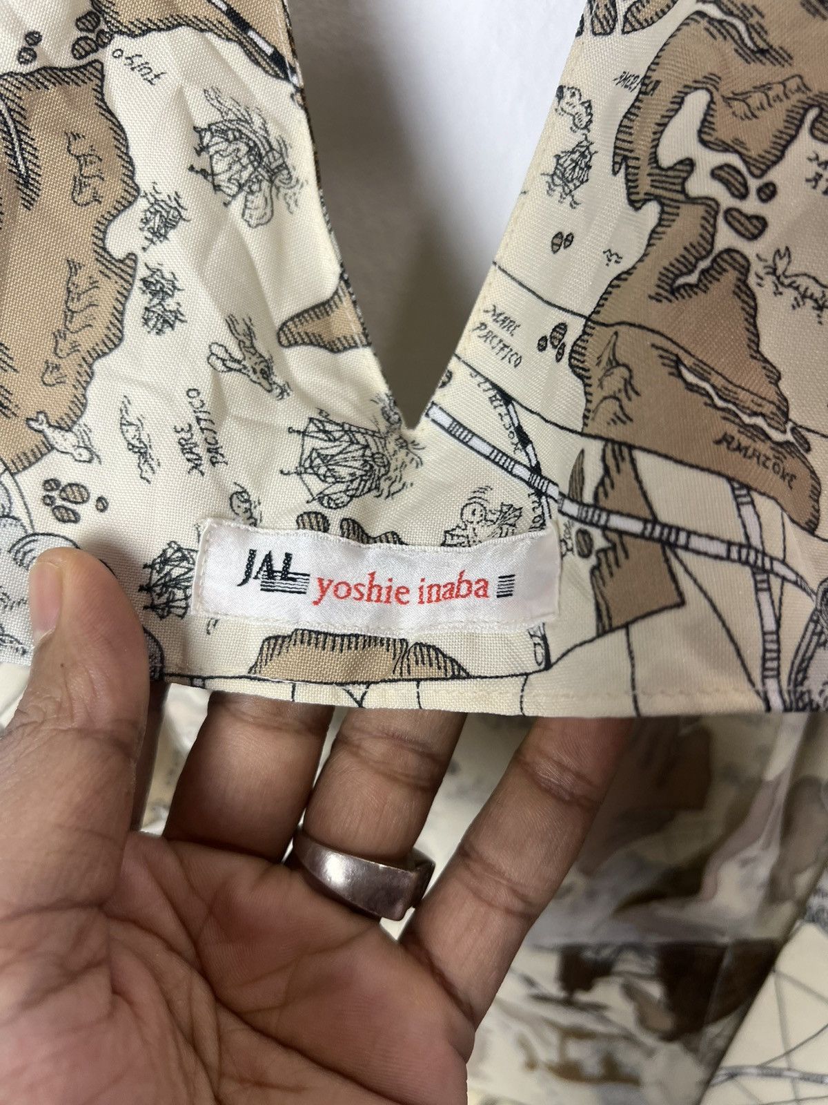 Vintage Vintage Yoshie Inaba JAL Map Print Apron Size ONE SIZE - 10 Thumbnail