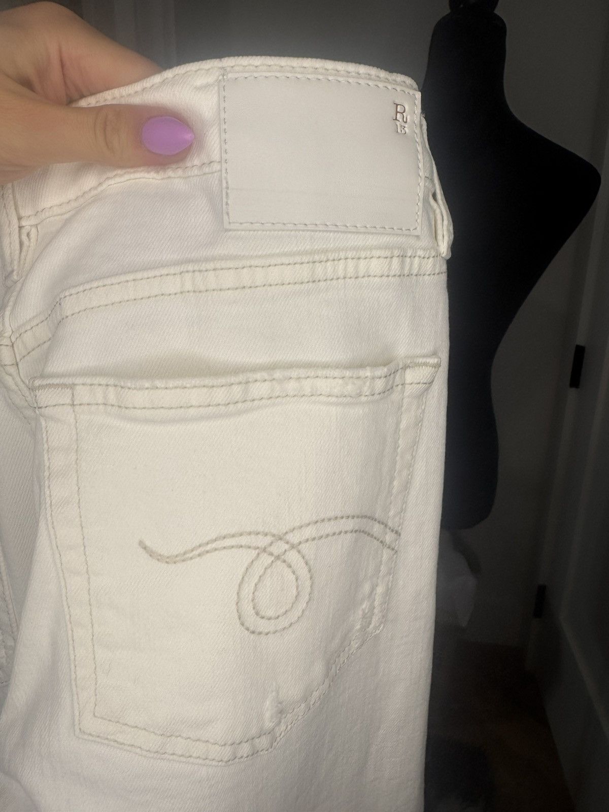 R13 R13 Boy Flare - Aerin White Size 26" / US 2 / IT 38 - 7 Thumbnail
