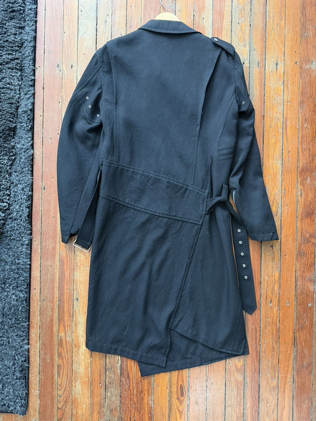 Comme des Garcons Homme Plus Black long biker light jacket Comme Des Garçons Homme Plus Size US S / EU 44-46 / 1 - 6 Thumbnail