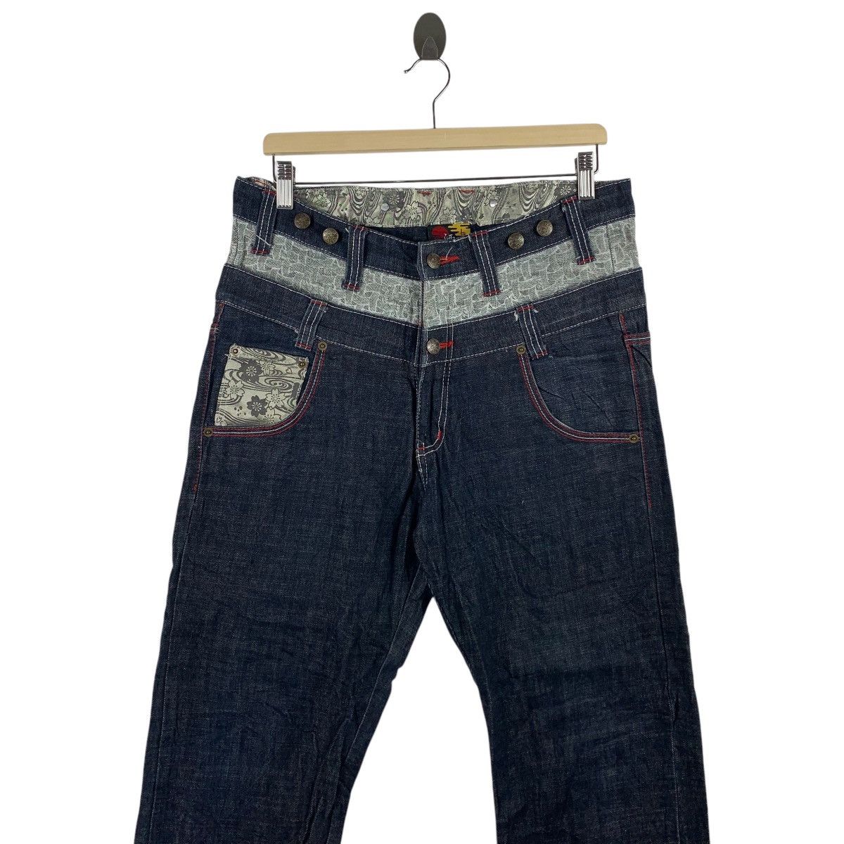 Japanese Brand × Momotaro Jeans SHARAKU japan double waist blue jeans Size US 33 - 2 Thumbnail