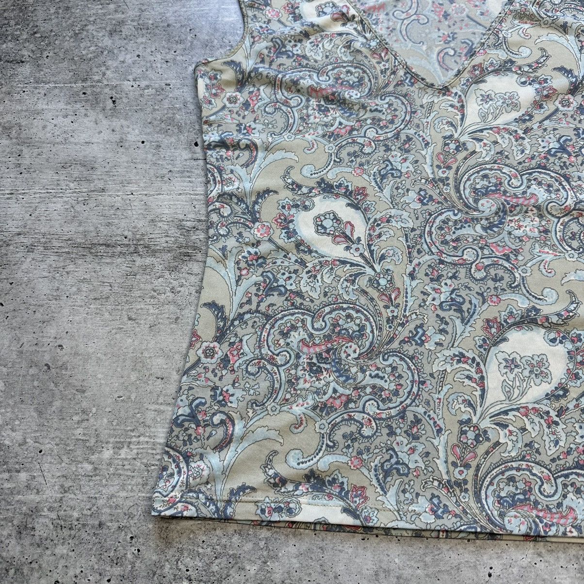 Max Mara Max Mara Tank Top Paisley Pattern V-neck Size L / US 10 / IT 46 - 5 Thumbnail