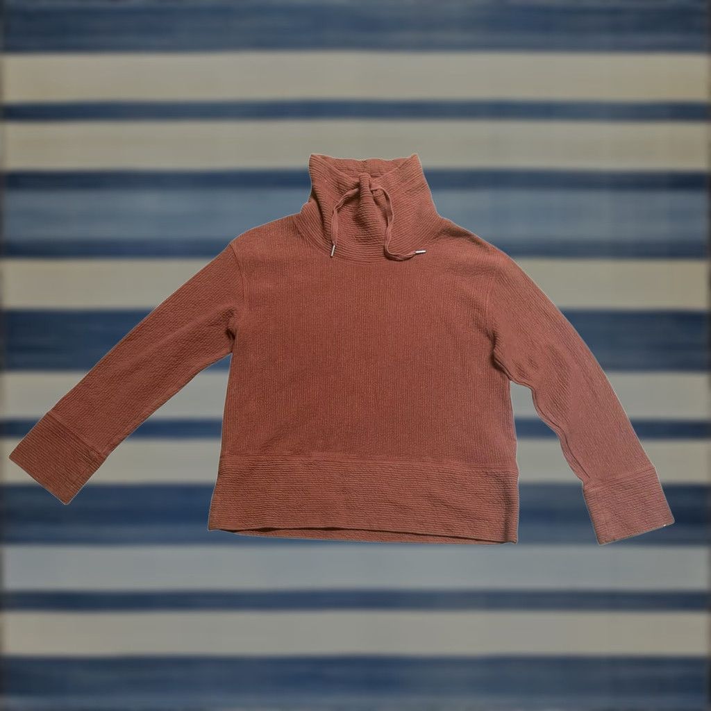 Orvis Orvis Cowl Neck Pullover Sweatshirt Long Sleeve Orange Pocket Women’s Small Sweatshirt, Orange, Pocket, ORVIS, Women, Small Size S / US 4 / IT 40 - 1 Thumbnail