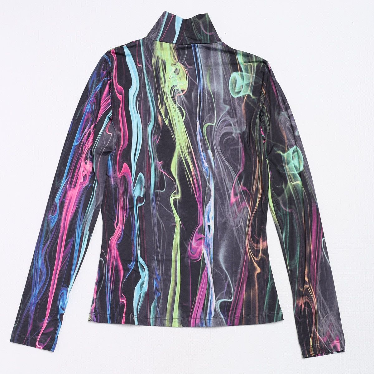 Roberto Cavalli Roberto Cavalli Vintage Liquid Multicolour Top Longsleeve Size XS / US 0-2 / IT 36-38 - 5 Thumbnail