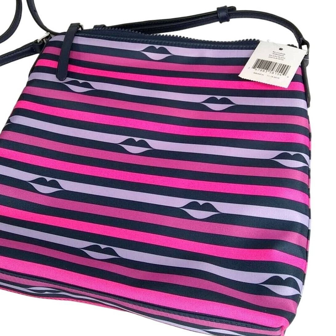 Kate Spade Kate Spade Flat Crossbody Hand Bag stripes Lips print Size ONE SIZE - 3 Thumbnail