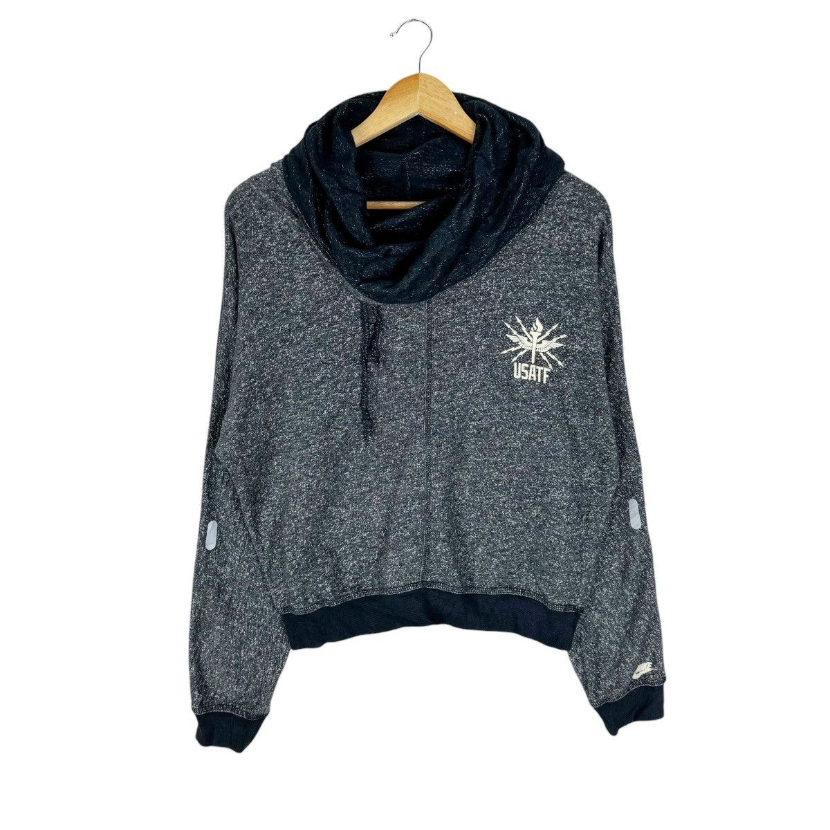Nike ❄️NIKE USATF TURTLENECK CROPPED JUMPER SWEATSHIRT Size L / US 10 / IT 46 - 1 Thumbnail
