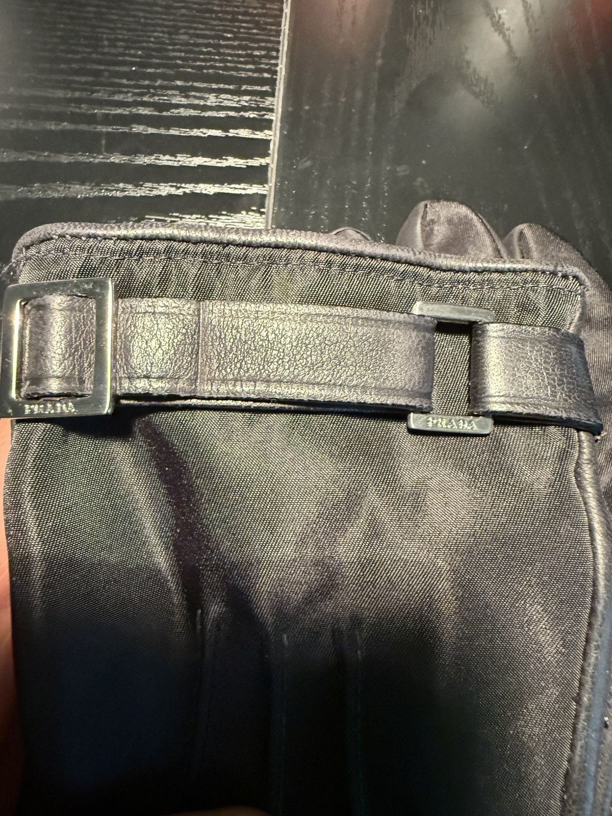 Prada Vintage Prada lambskin/nylon gloves Size ONE SIZE - 6 Thumbnail