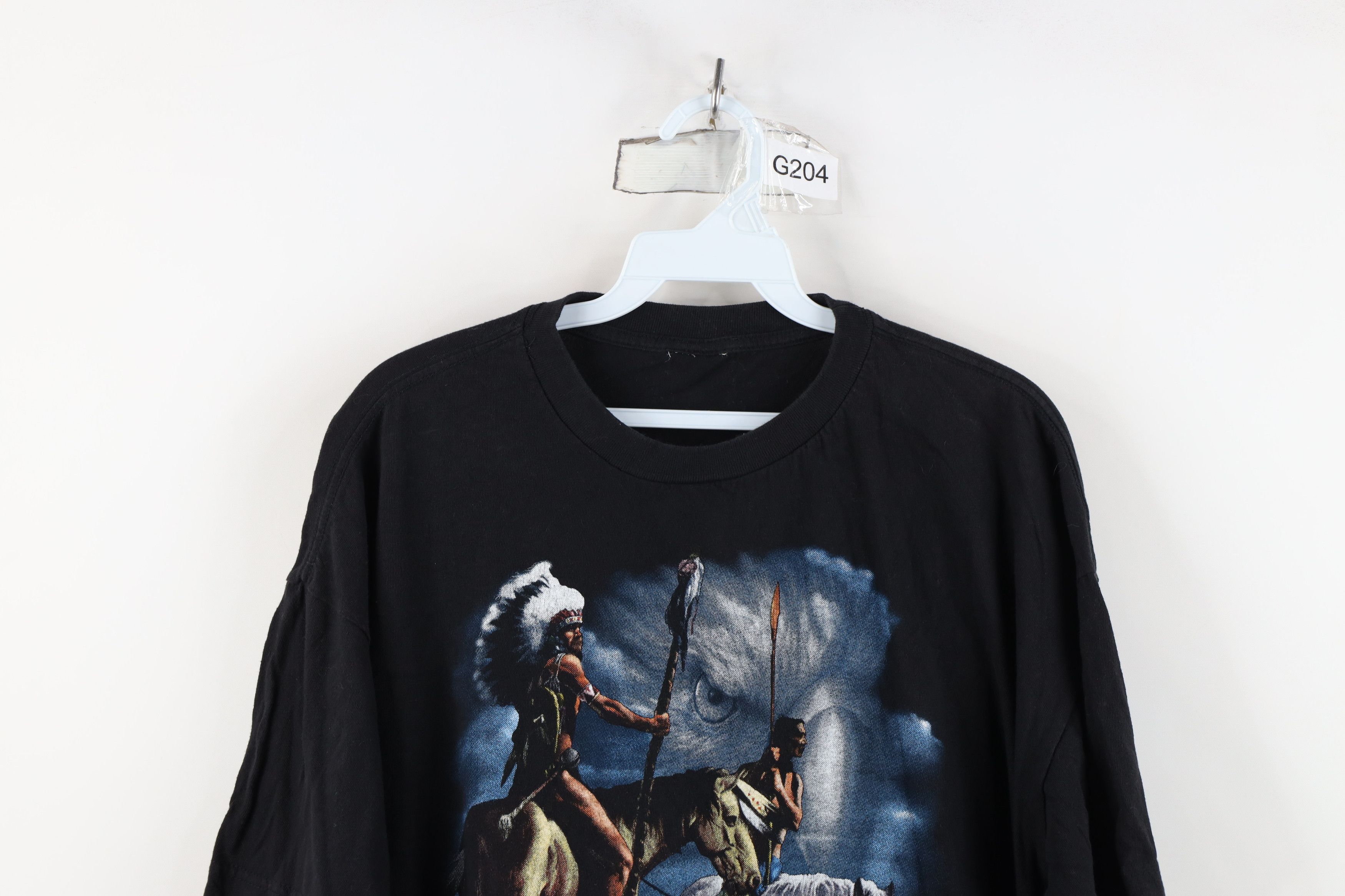 Vintage Vintage 90s Streetwear Boxy Fit Nature Eagle Horse T-Shirt Size US M / EU 48-50 / 2 - 2 Thumbnail