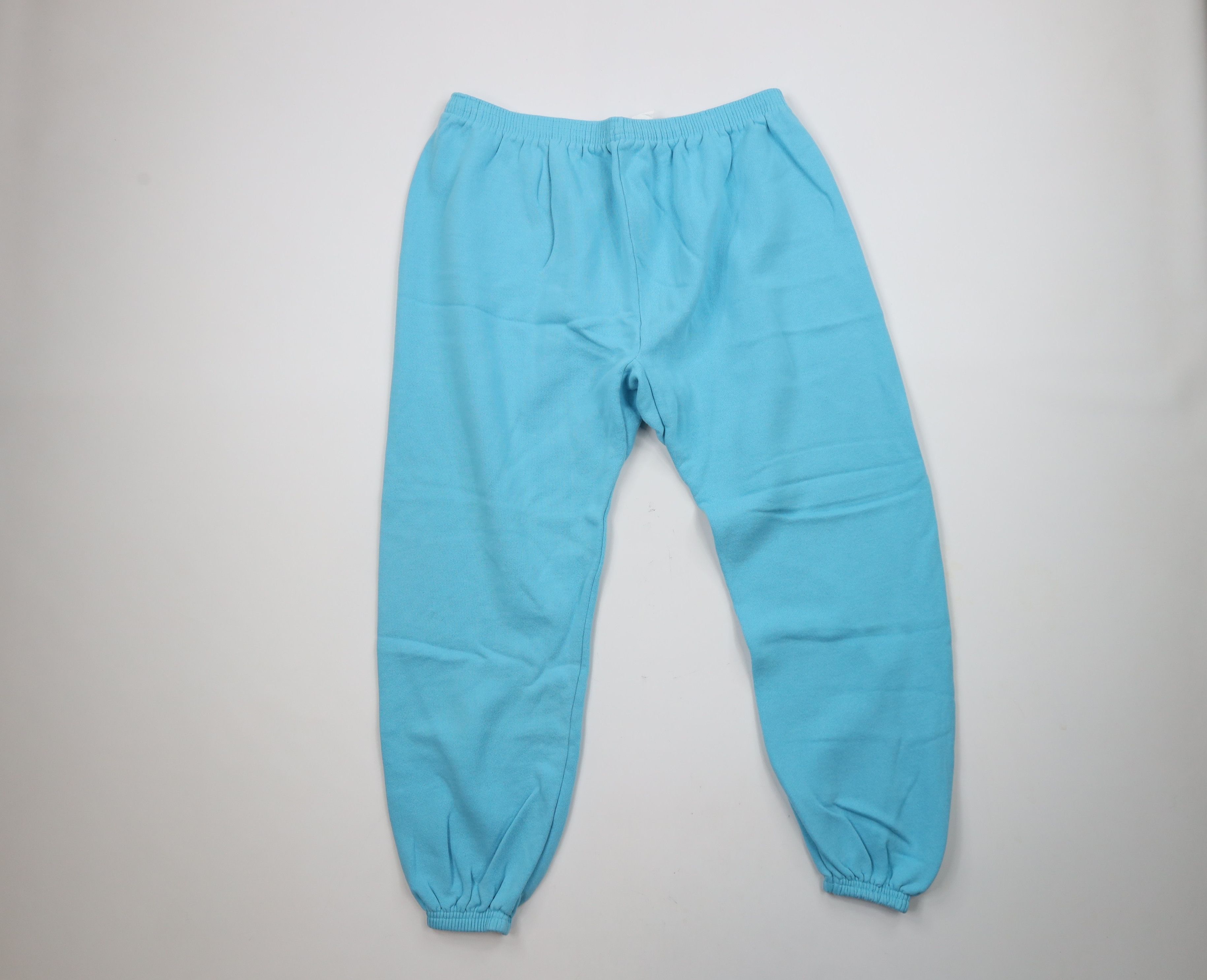 Vintage Vintage 70s 80s Streetwear Sweatpants Joggers Light Blue USA Size US 36 / EU 52 - 1 Thumbnail