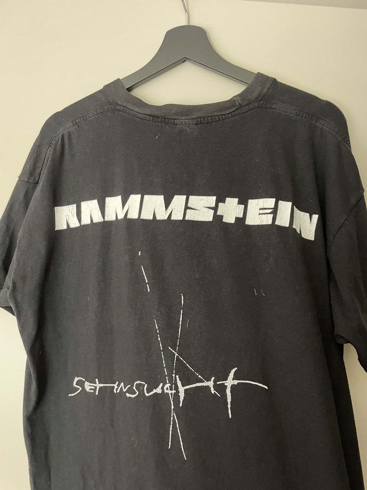 Band Tees × Vintage 1997 Rammstein Sehnsucht Tee Size US XL / EU 56 / 4 - 4 Thumbnail