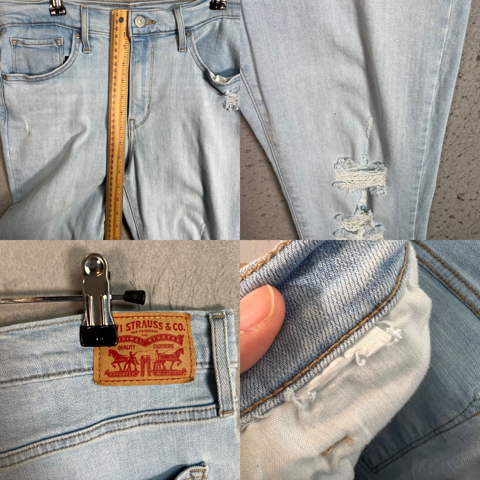 Levi's VINTAGE Levi's 724 High Rise Straight Crop Light Wash Jeans Distressed Womens Size 30 Womens Jeans Size 30" / US 8 / IT 44 - 8 Thumbnail