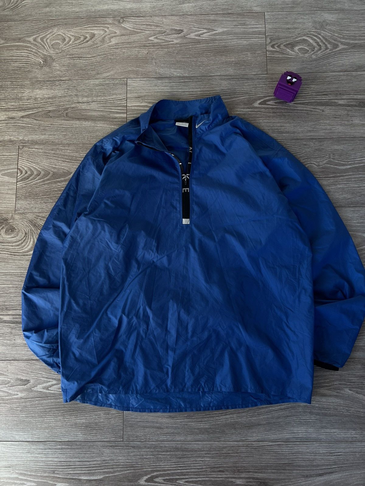 Vintage Vintage Nike Knit Neck Swoosh 1/3 Zip Packable Anorak Jacket Size US XL / EU 56 / 4 - 4 Thumbnail