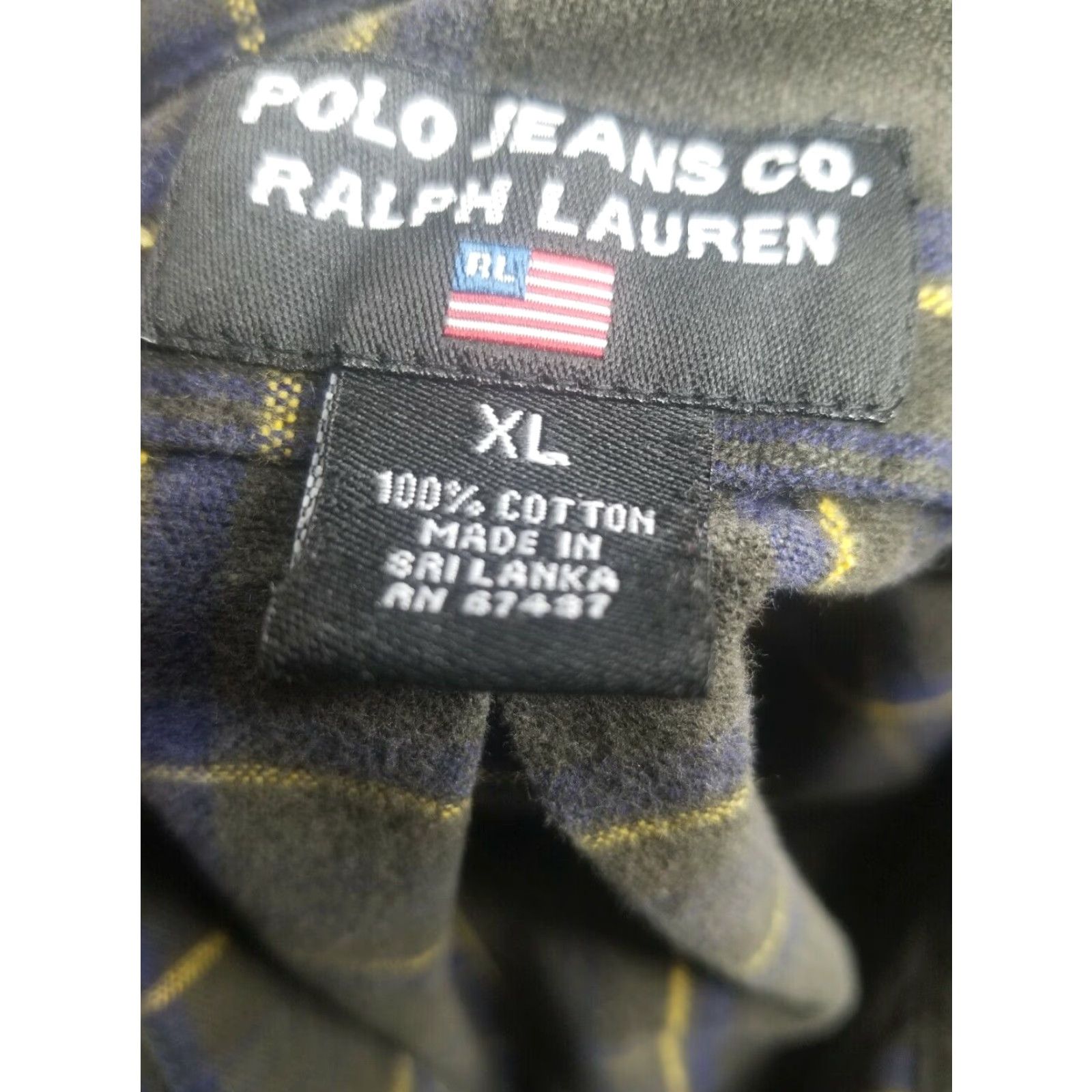 Ralph Lauren VINTAGE Ralph Lauren Polo Shirt XL Green Plaid Flannel Long Sleeve Button-Up Adults Mens Size US XL / EU 56 / 4 - 6 Thumbnail