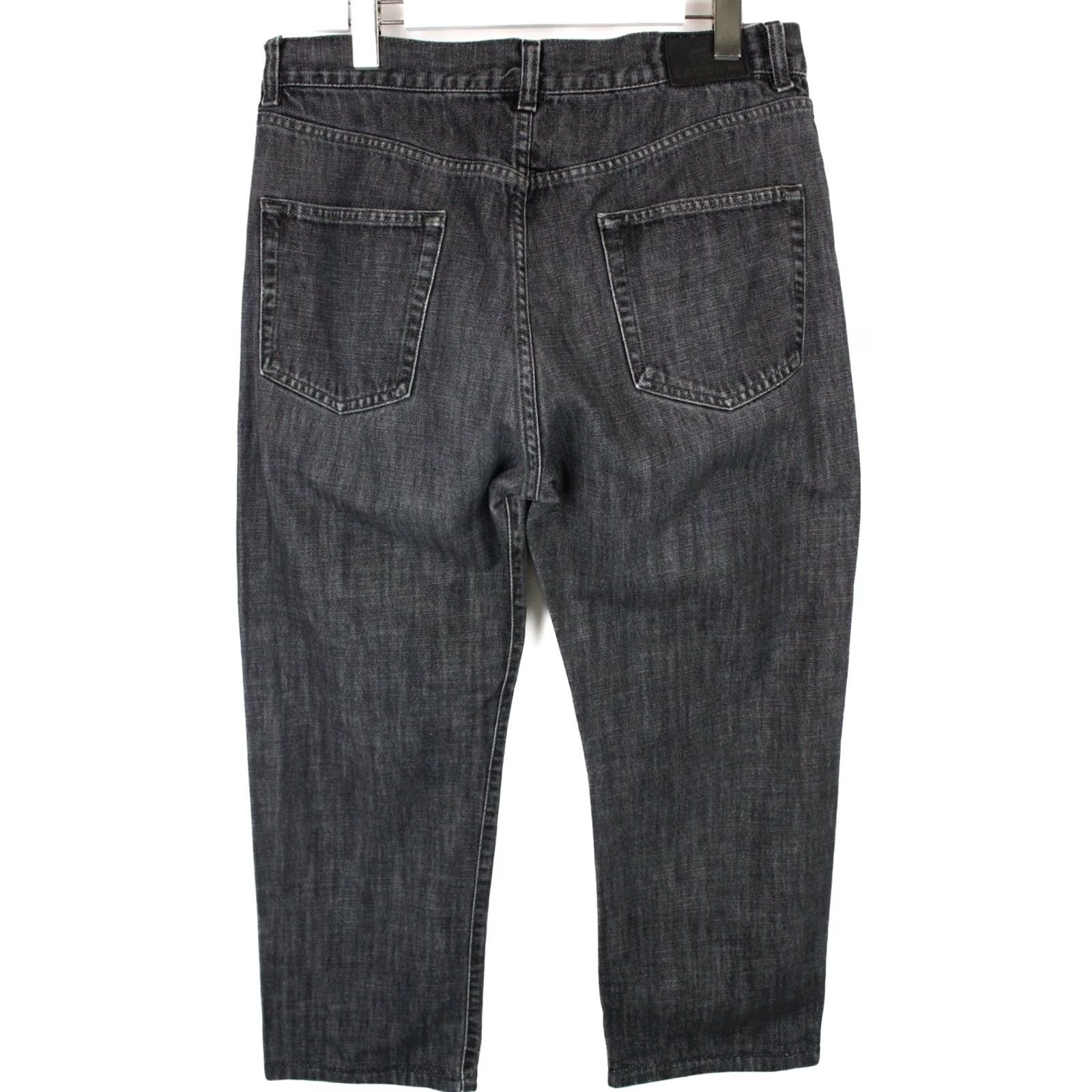 Lacoste LACOSTE Jeans Men Regular Fit Button Fly UK 36 Black Denim Pants Size US 36 / EU 52 - 2 Thumbnail