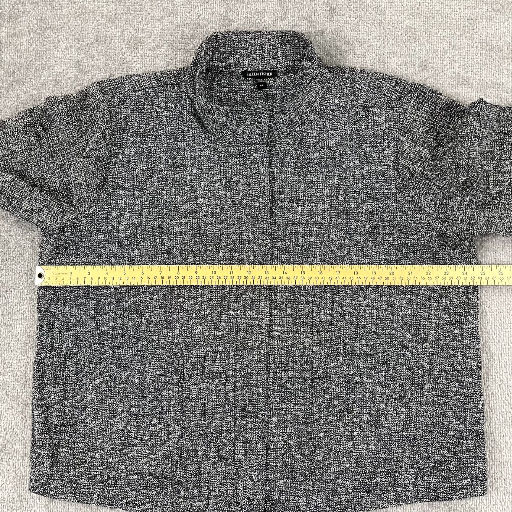 Eileen Fisher Eileen Fisher Jacket Women L Gray Tweed Stand Collar Organic Cotton Full Zip Size L / US 10 / IT 46 - 5 Thumbnail