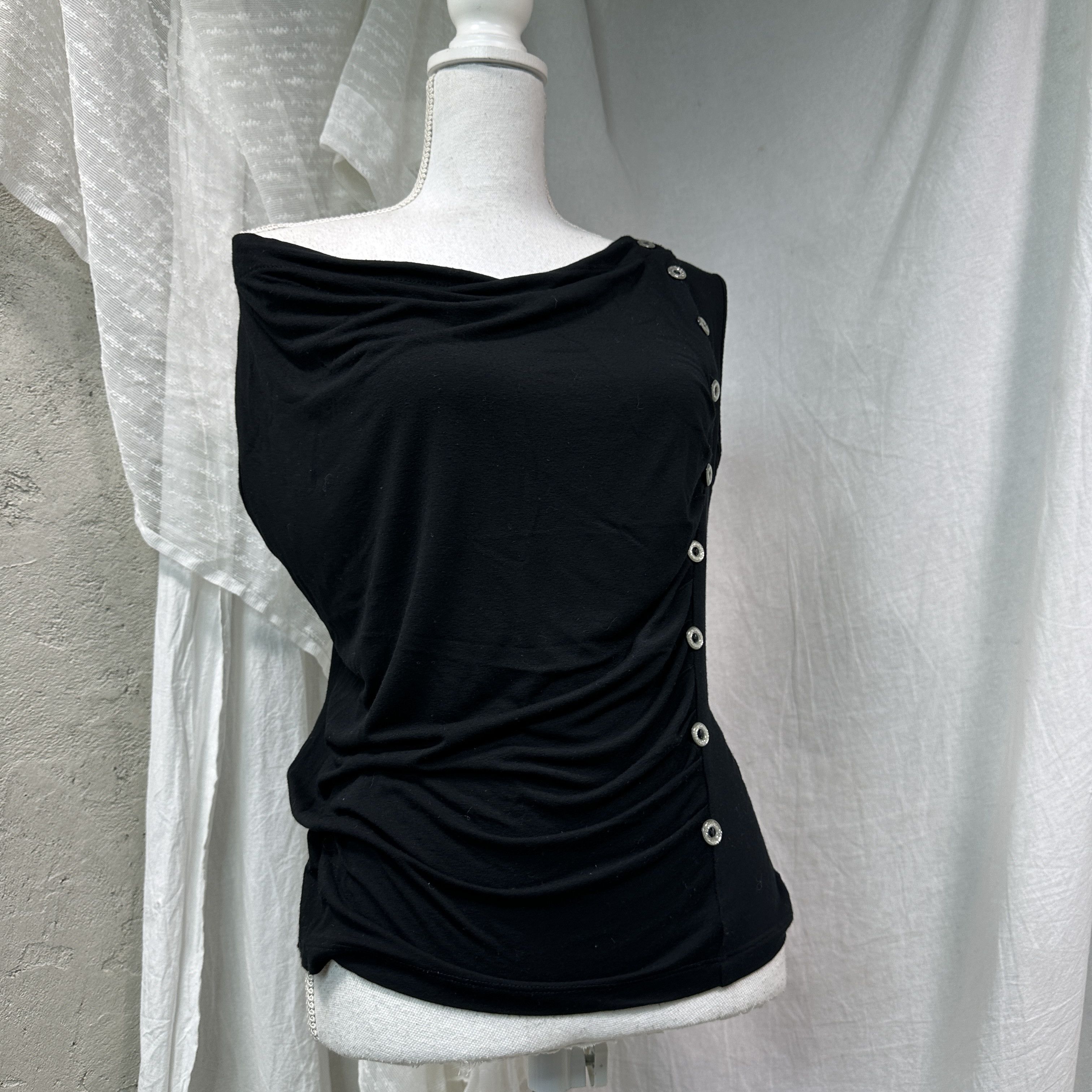 Vintage Vintage Avant Garde Grunge Opium Buttons Top Y2K Size M / US 6-8 / IT 42-44 - 3 Thumbnail
