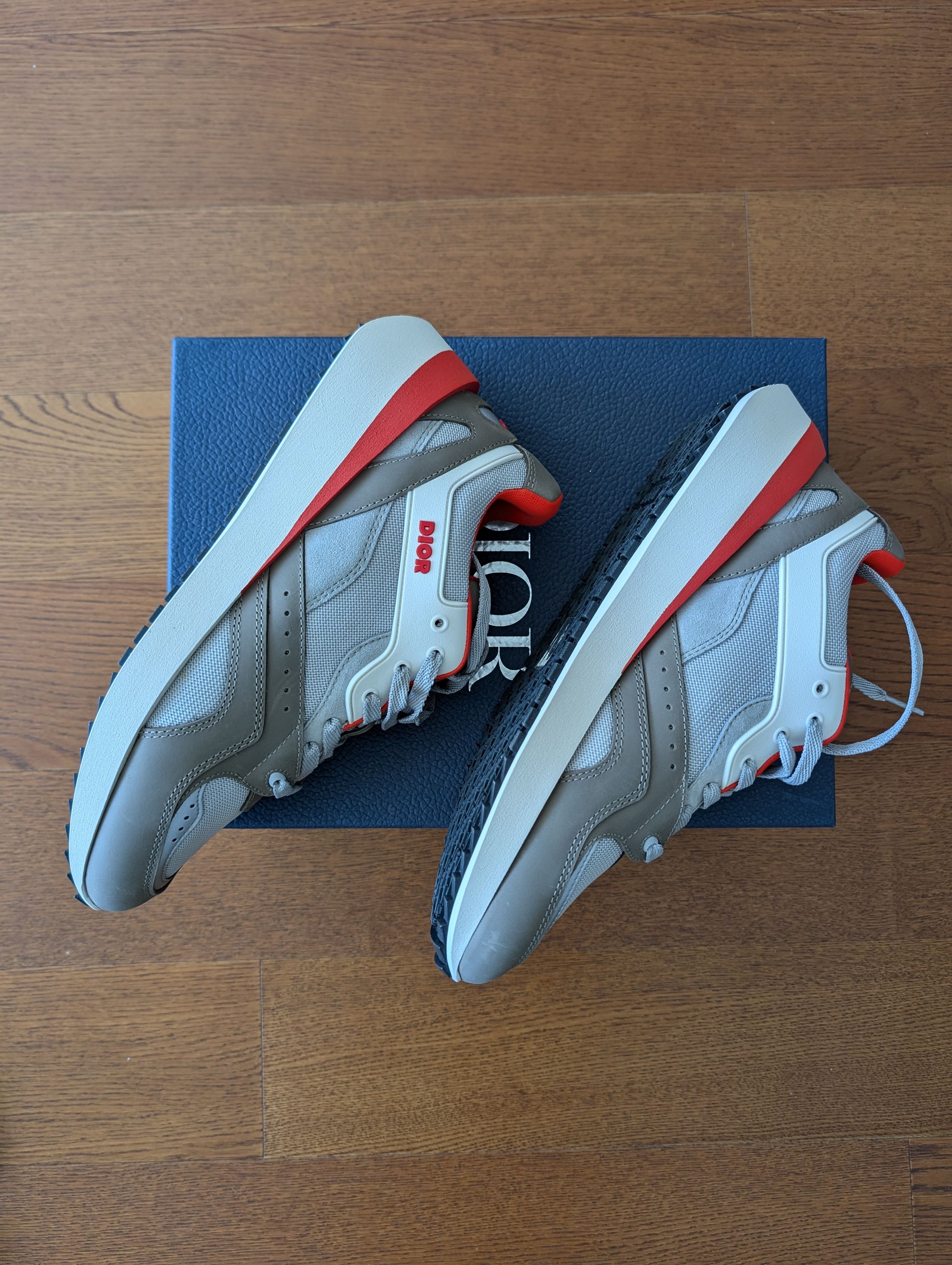 Dior NIB DIOR B29 SNEAKER ORANGE GRAY SIZE 9 42 Size US 9 / EU 42 - 6 Thumbnail