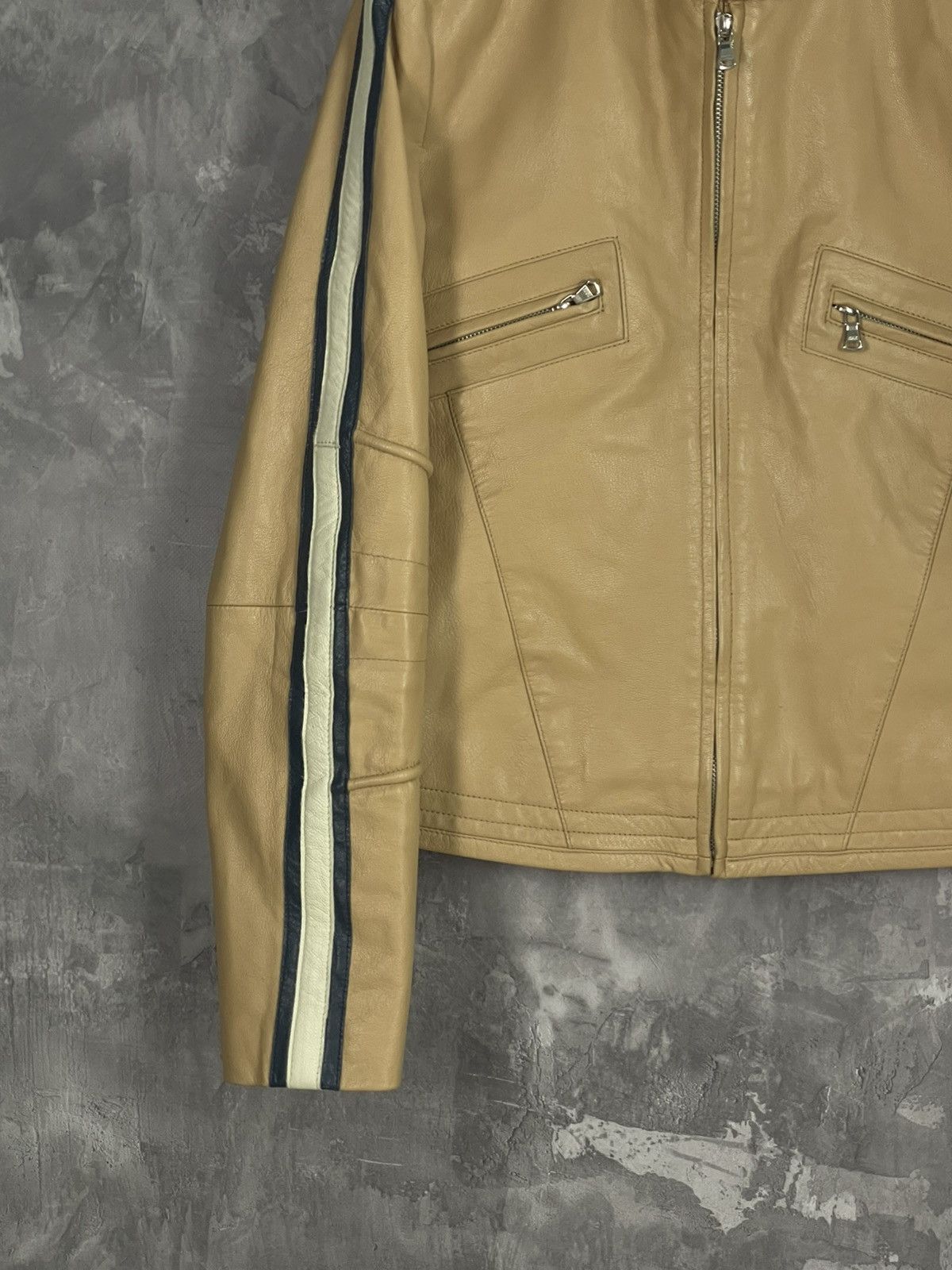Japanese Brand Vintage Cropped Y2K Leather Moto Streetwear Jacket Size M / US 6-8 / IT 42-44 - 4 Thumbnail