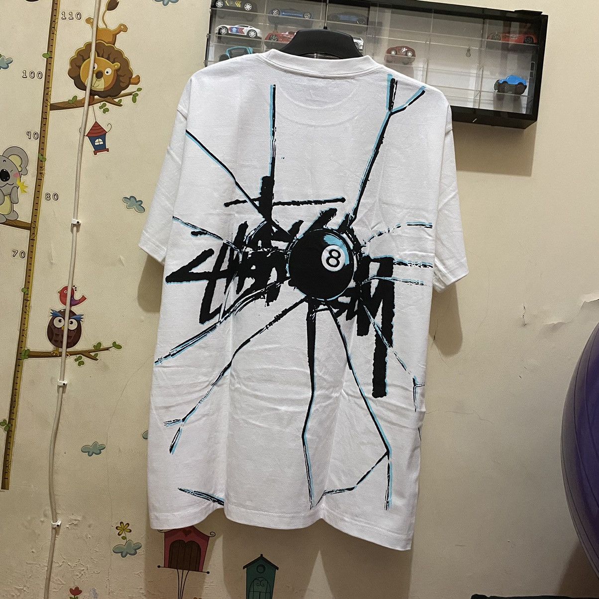 image of Stussy 8Ball Shattered Tshirt in White, Men's (Size XL)