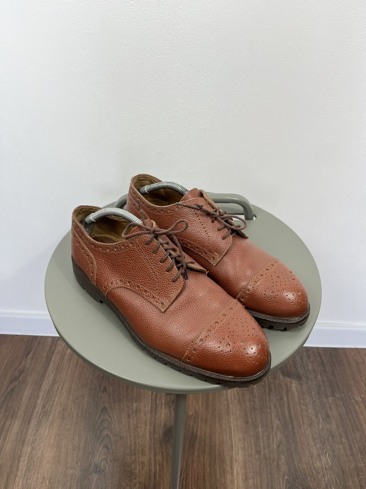 Other Leather Brogue Derby Shoes Vibram Sole Brown Lace Up Size 45 Size US 11 / EU 44 - 1 Thumbnail