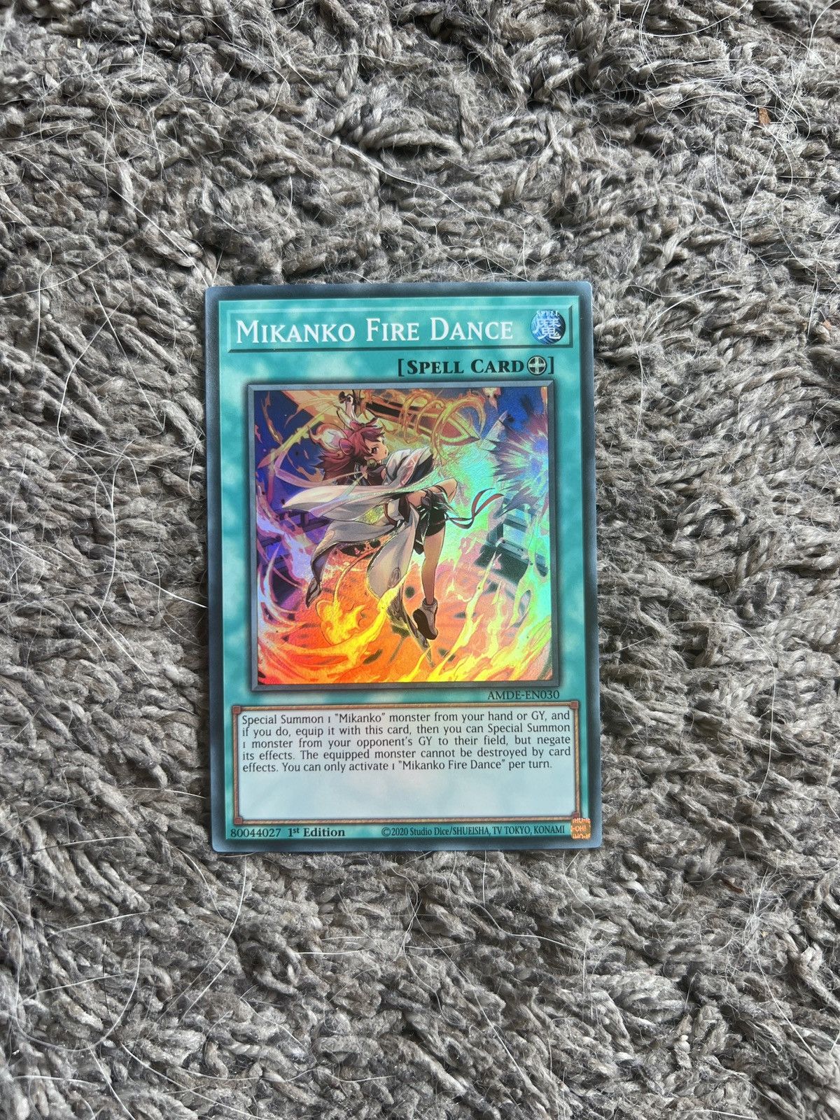 Hypebeast 2020 Konami Yu-Gi-Oh! Mikanko Fire Dance Card Size ONE SIZE - 1 Thumbnail