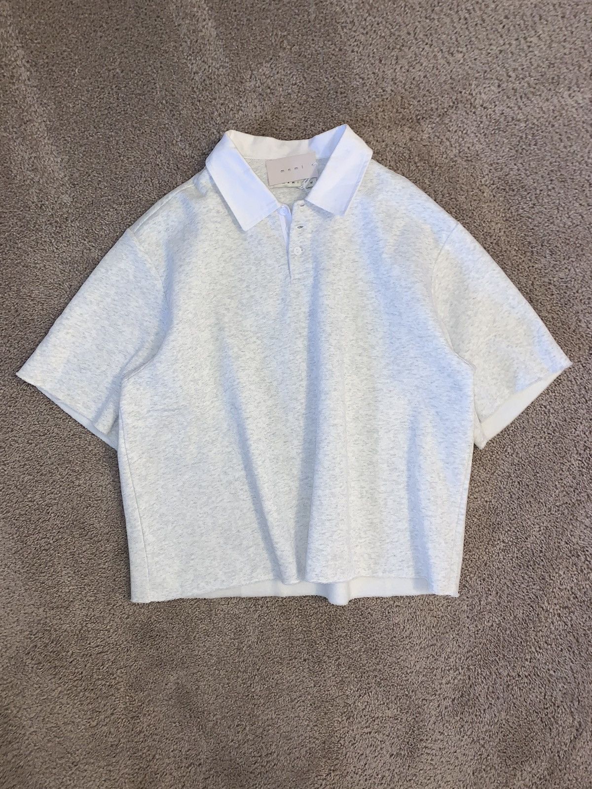 Zara MNML COTTON FLEECE CROPPED OVERSIZED POLO SHIRT Size US XL / EU 56 / 4 - 1 Preview