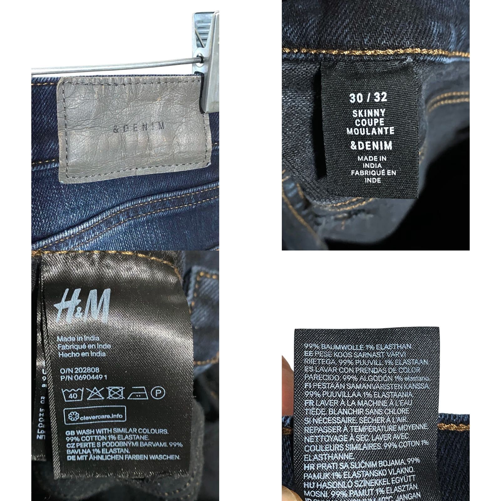H&M H&M Denim Skinny Jeans Mens 28 Regular 30 Inseam Distressed Rip Grunge Stretch Pockets Jeans Boys? Size US 28 / EU 44 - 8 Thumbnail