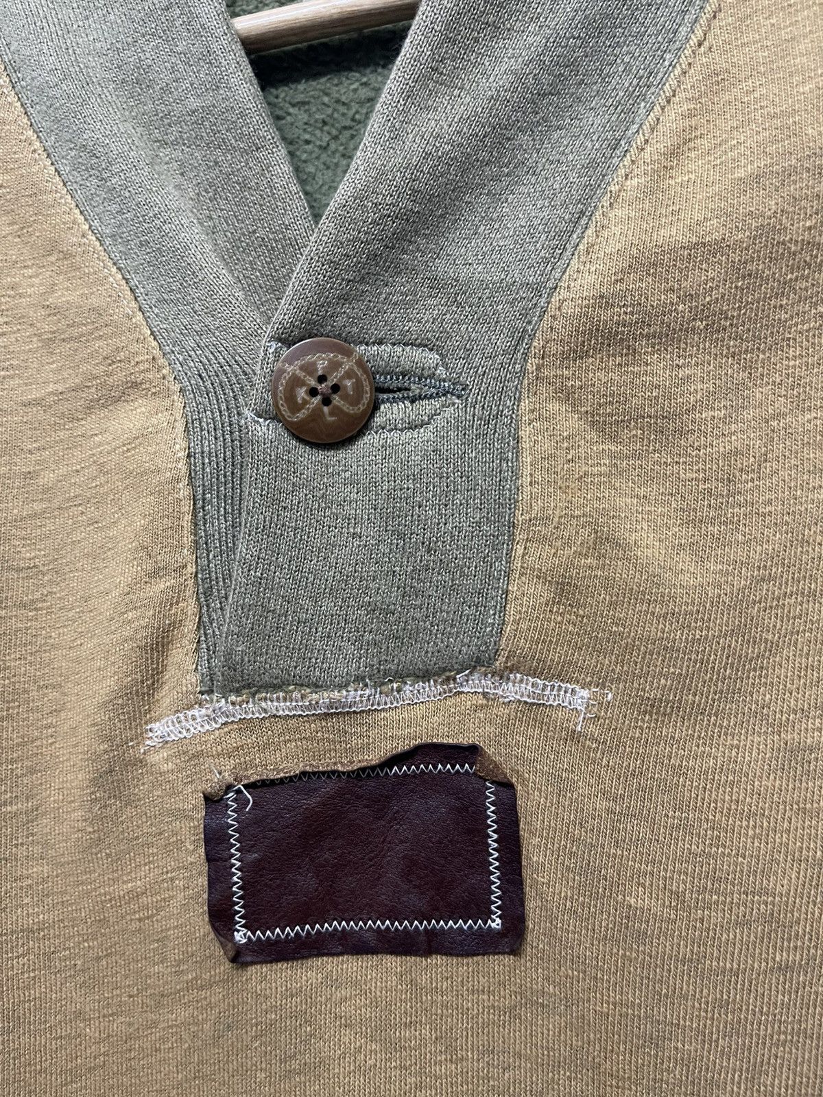 Kapital 90s KAPITAL COTTON MIX COWHIDE LEATHER COTTON VEST RARE Size US M / EU 48-50 / 2 - 6 Thumbnail
