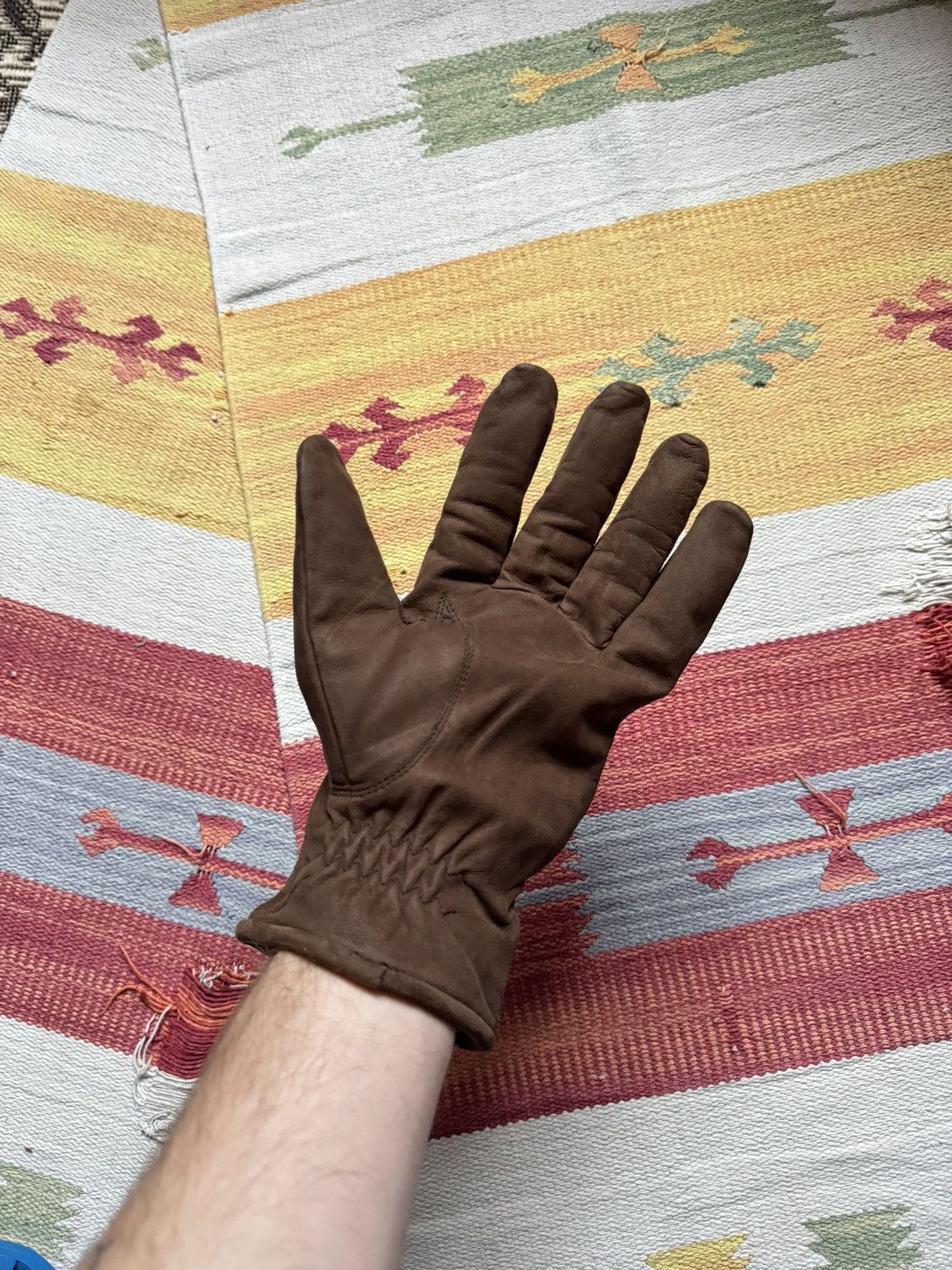 Genuine Leather Vintage 00’s Genuine Leather Brown Gloves Size ONE SIZE - 2 Thumbnail