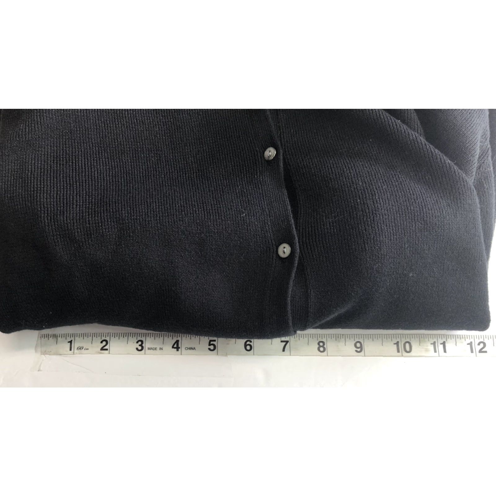 Lands' End VINTAGE Lands' End Cardigan Black Knit Small Womens Made In Hong Kong Size S / US 4 / IT 40 - 3 Thumbnail