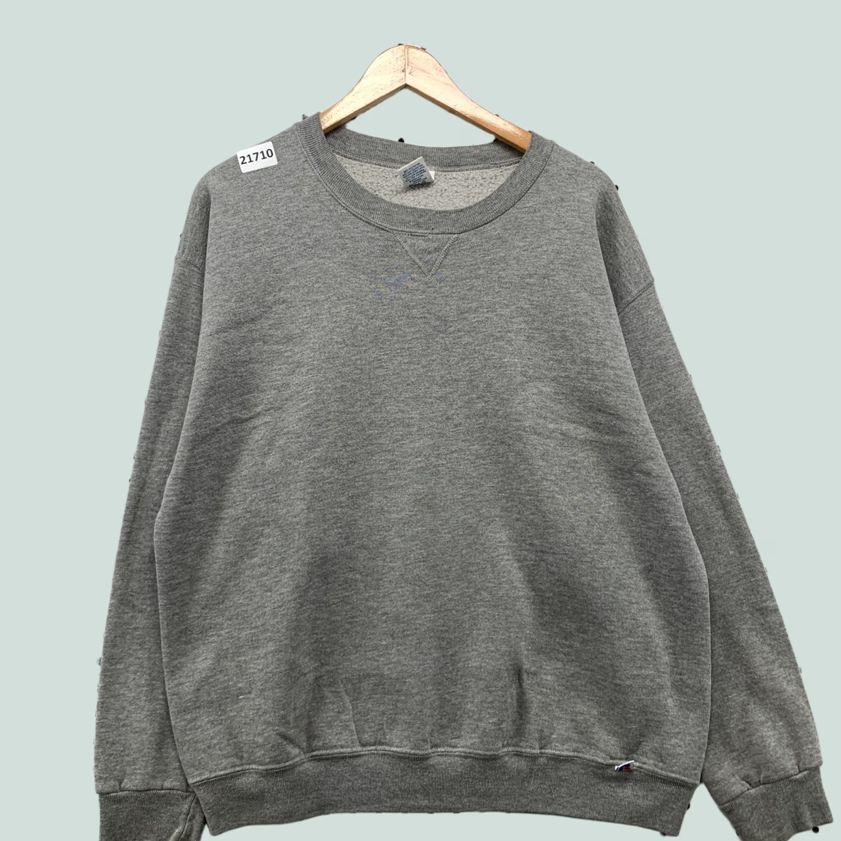 Russell Athletic VINTAGE Russell Athletic Sweatshirt Gray Large 90s Crewneck Pullover Men Size US L / EU 52-54 / 3 - 1 Thumbnail