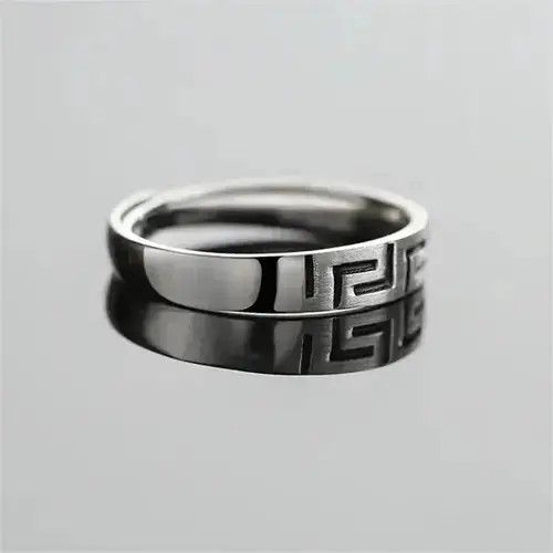 Handmade × Other × Ring Of Fire Lines Geometry Ring Size ONE SIZE - 4 Thumbnail