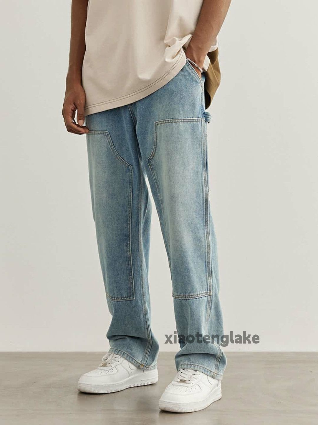 Jean × Vintage washed faded cleanfit skate hiphop carpenter pants Size US 34 / EU 50 - 7 Thumbnail