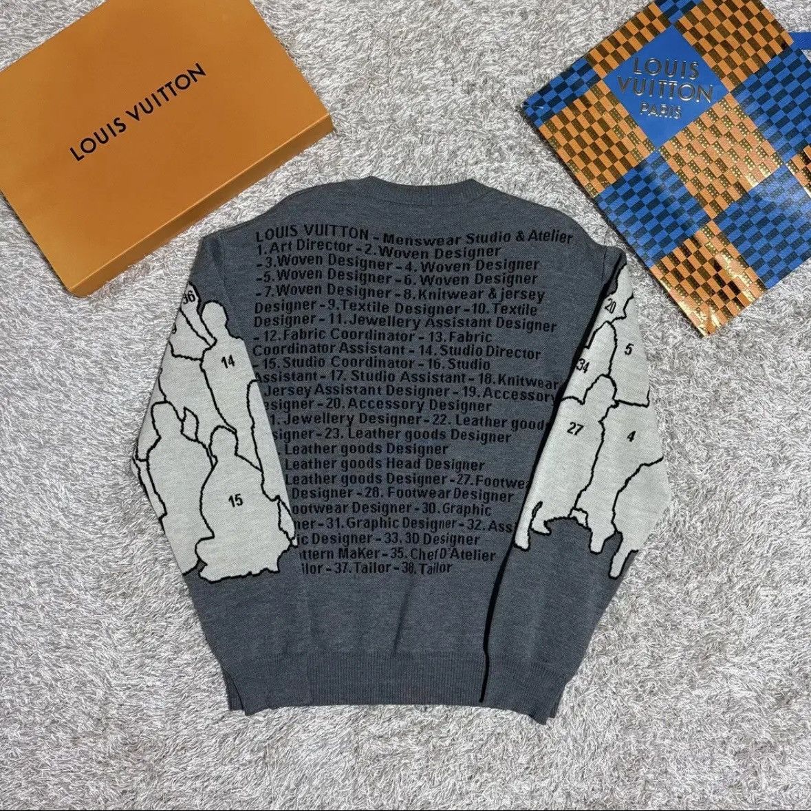 Louis Vuitton × Virgil Abloh Louis Vuitton Studio & Atelier Knit Sweater Size US L / EU 52-54 / 3 - 3 Thumbnail