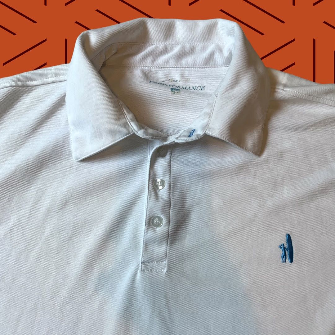 johnnie-O johnnie-O Polo Shirt Adult 2XL White Vintage Surfer Golfer Classic Preppy Sports Shirt Mens Size US XXL / EU 58 / 5 - 1 Thumbnail