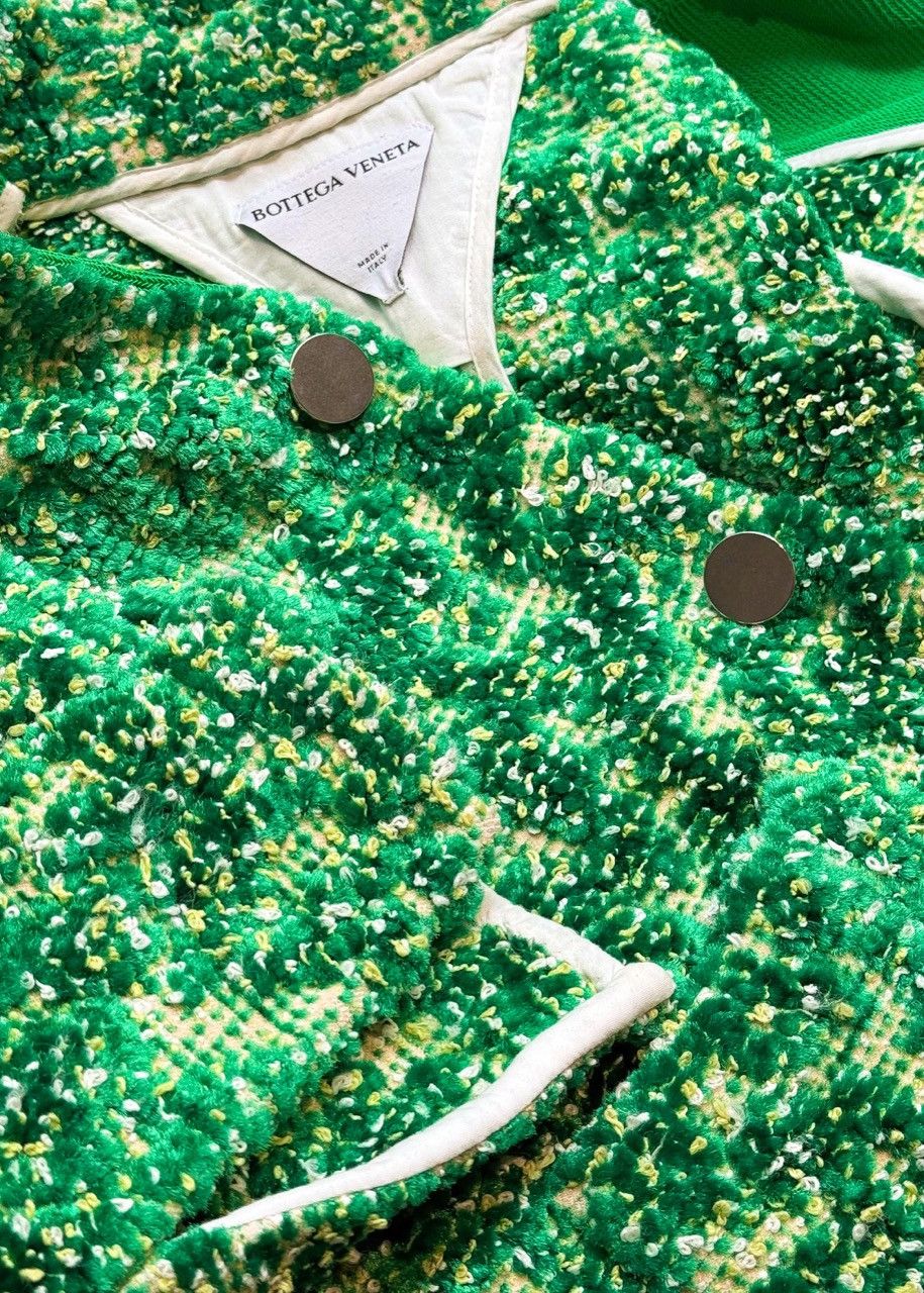 Bottega Veneta Bottega Veneta 2021 Green Abstract Chenille Bouclé Jacket Size XS / US 0-2 / IT 36-38 - 8 Thumbnail