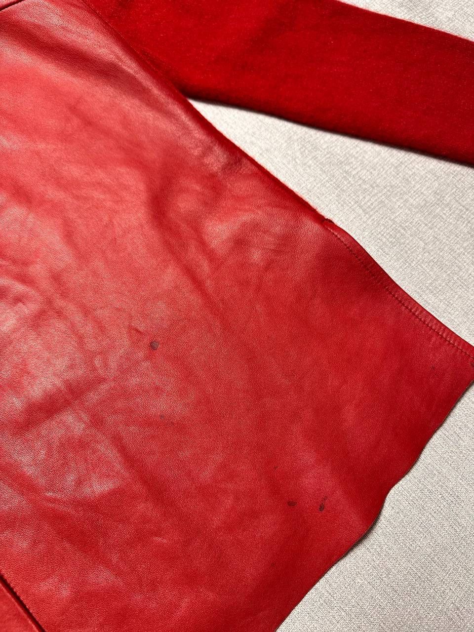 Brunello Cucinelli Brunello Cucinelli Red Leather & Cashmere Overshirt Vintage Size M / US 6-8 / IT 42-44 - 8 Thumbnail