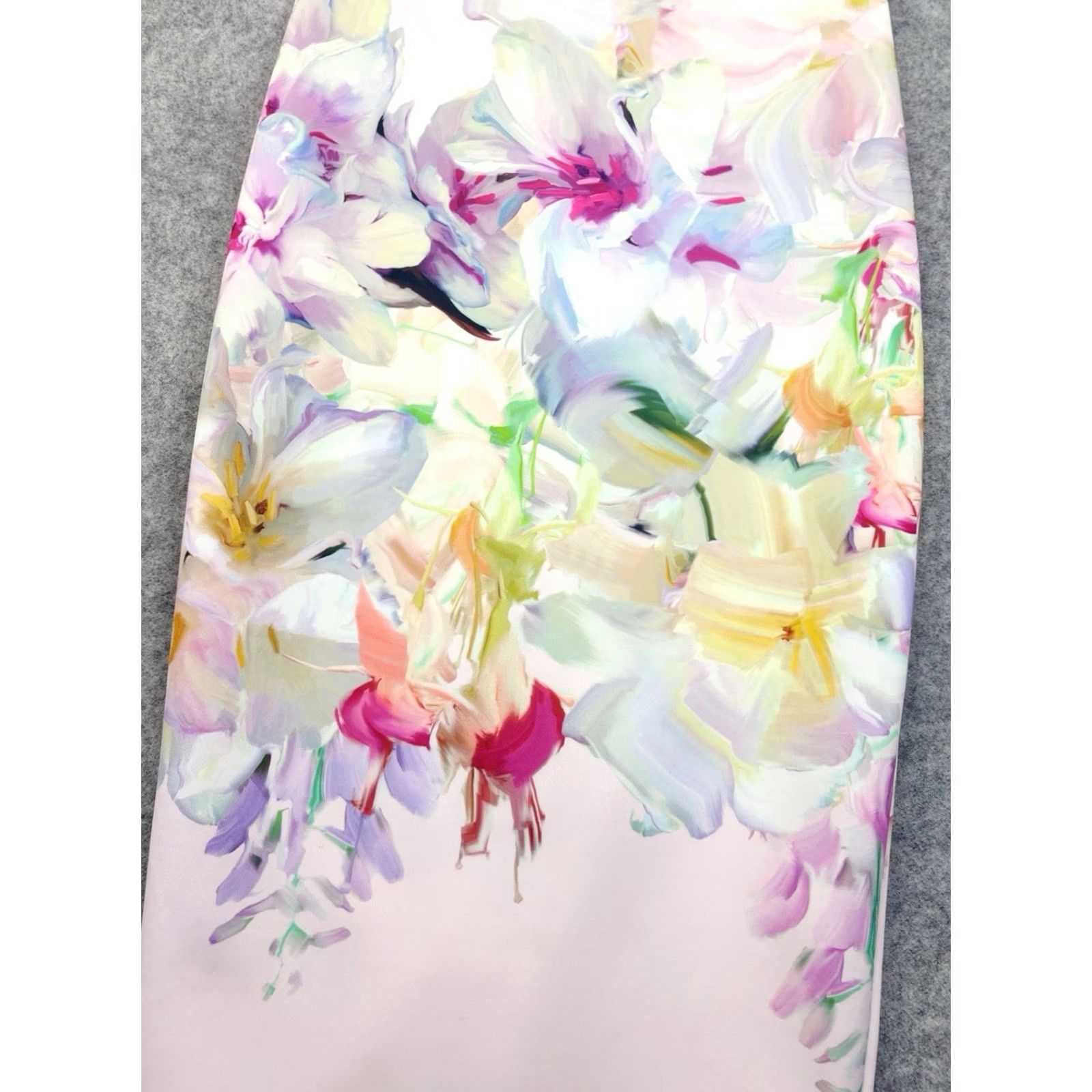 Ted Baker Ted Baker Bodycon Dress UK10 Arienne Hanging Gardens Floral Wedding Pale Pink Multi Sleeveless Kn Functions Size L / US 10 / IT 46 - 3 Thumbnail