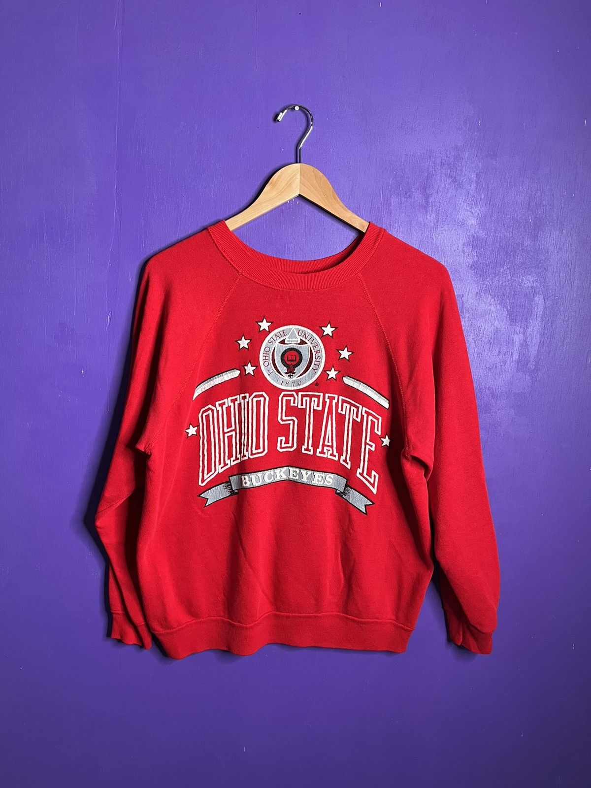 Vintage Vintage 80s Ohio state university logo crewneck Size US M / EU 48-50 / 2 - 1 Thumbnail