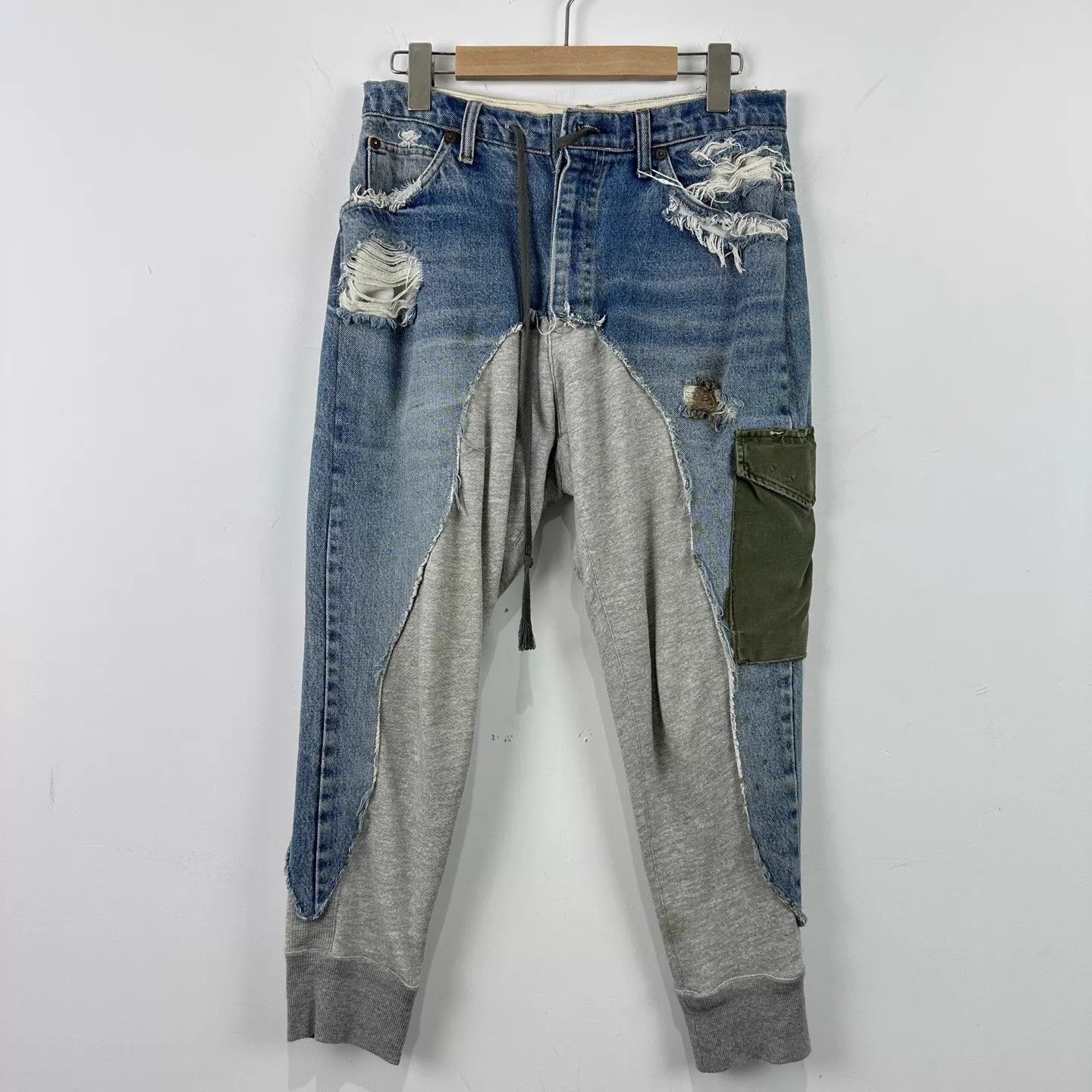 Other Green Lauren vintage distressed paneled jeans 1 Size US 30 / EU 46 - 1 Thumbnail