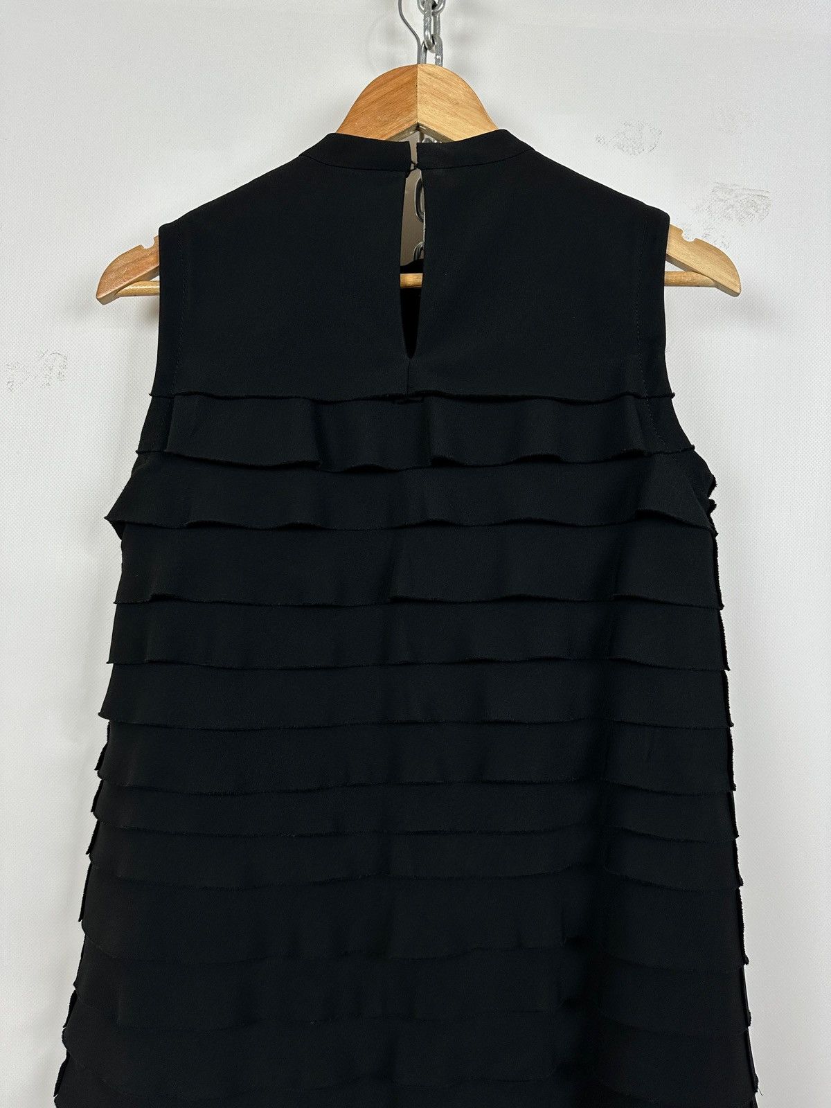 Miu Miu Miu Miu Black Layered Sleeveless Ruffle Textured Dress Size S / US 4 / IT 40 - 13 Thumbnail