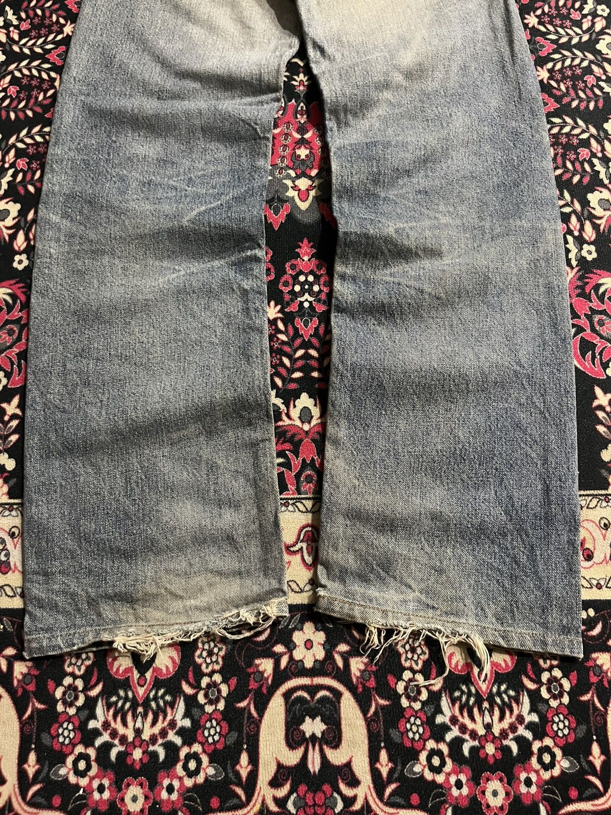 Levi's Vintage Levi’s 503 Blue Washed Distressed Straight Jeans Size US 30 / EU 46 - 11 Thumbnail