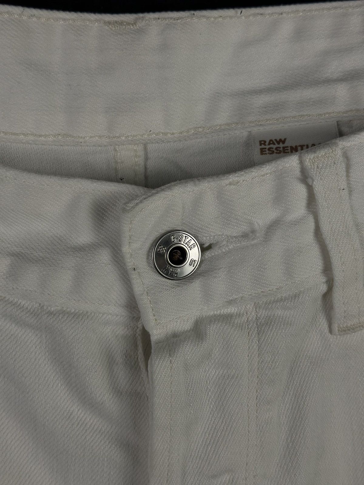 G-Star × Japanese Brand G-Star Raw Denim Biker White Pant Vintage Y2k Hype Rare Size US 30 / EU 46 - 5 Thumbnail