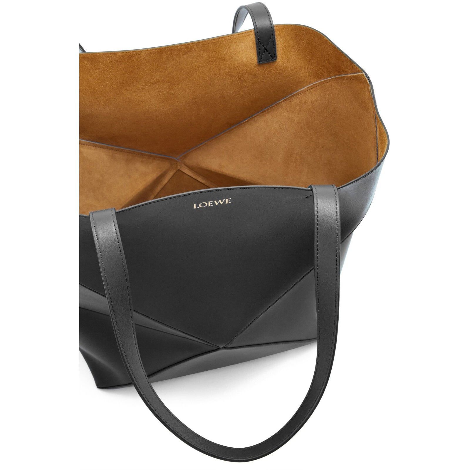 Loewe LOEWE Puzzle Fold XL $2750 Black Shiny Leather Tote Bag New Size ONE SIZE - 5 Thumbnail