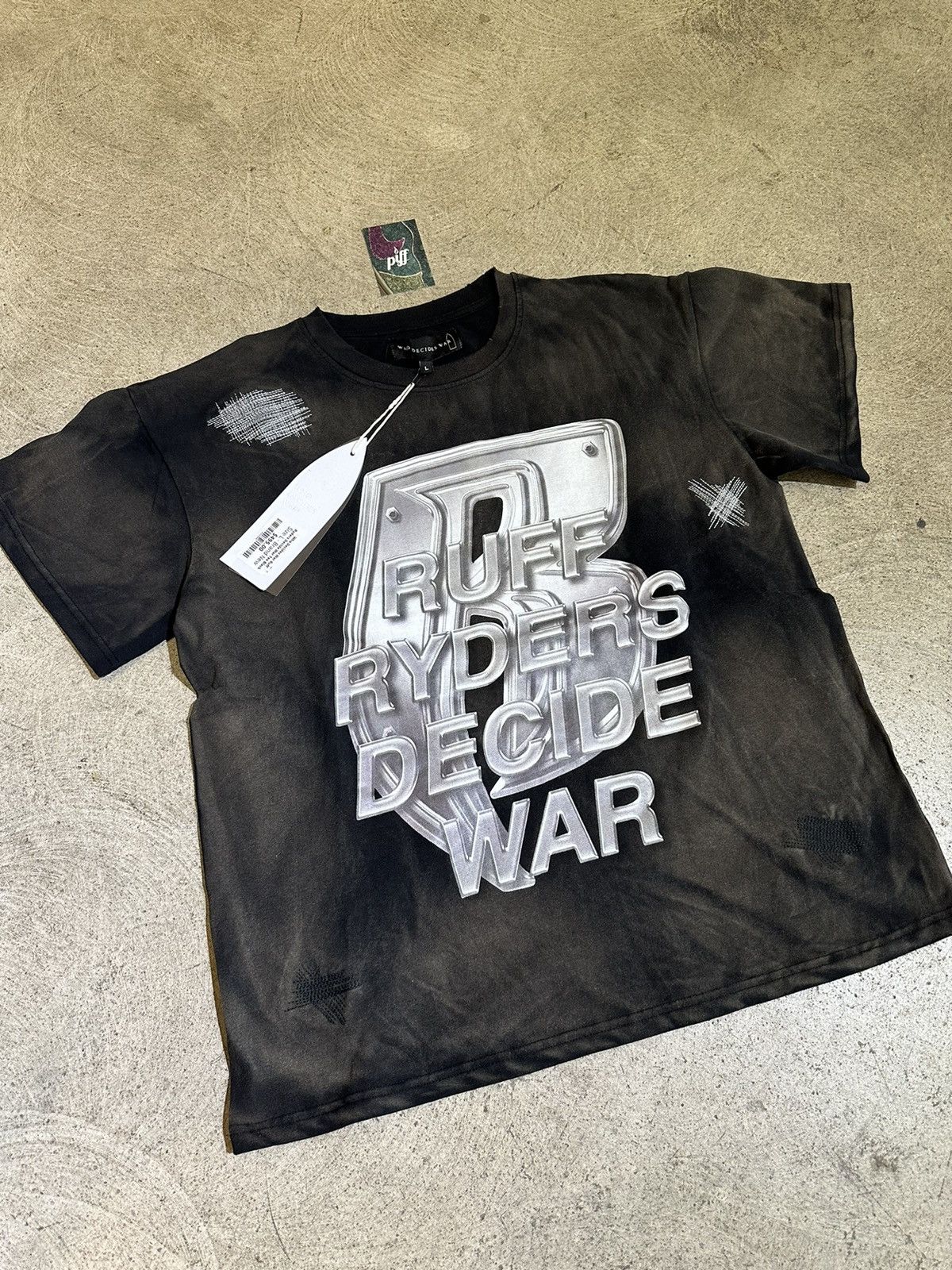 Image of Who Decides War Ruff Ryders Decide War Tee Black Size Xl, Men's