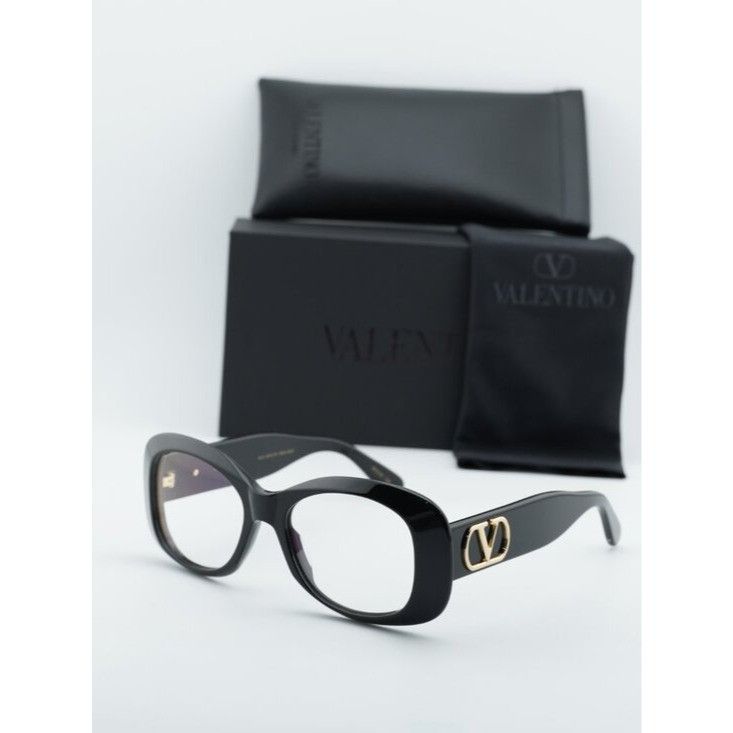 Valentino Valentino VLX-181A Eyeglasses Shiny Black 53mm Square Frame Size ONE SIZE - 10 Thumbnail