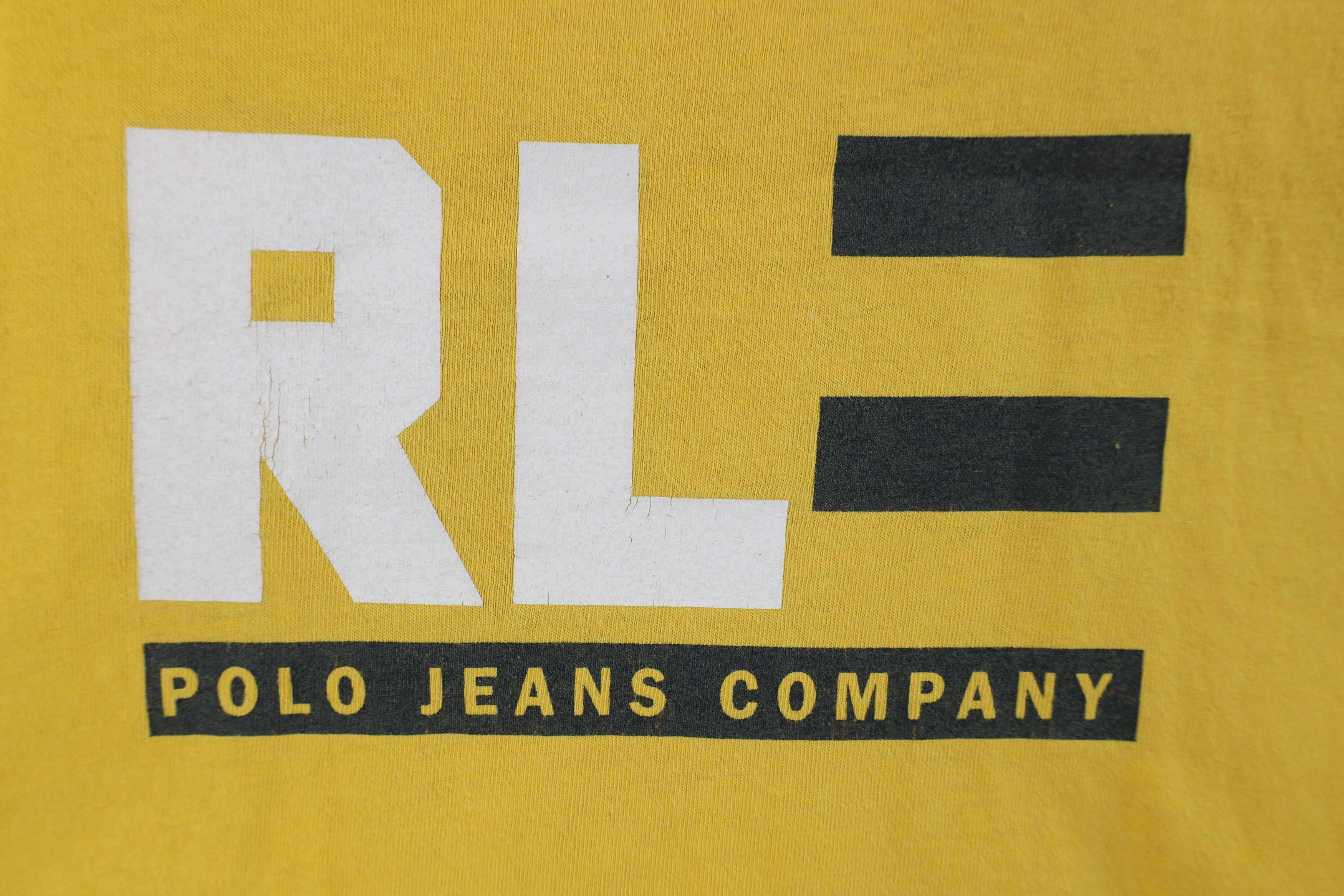 Ralph Lauren × Vintage Vintage 90s Ralph Lauren Spell Out Big Logo T-Shirt Yellow Size US XXL / EU 58 / 5 - 5 Thumbnail